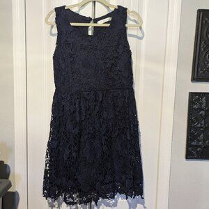 Navy Blue Lace dress Size Medium